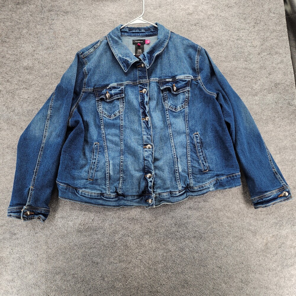 Torrid Jean Jacket Womens 4 Blue Denim